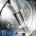 Didtek Triple Offset DN100 Acier inoxydable Wafer Type Butterfly Valve